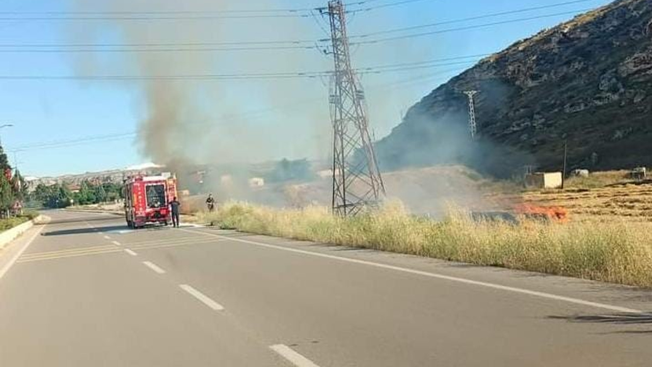 Ankara Nallıhan'da  tarım arazisinde yangın çıktı!