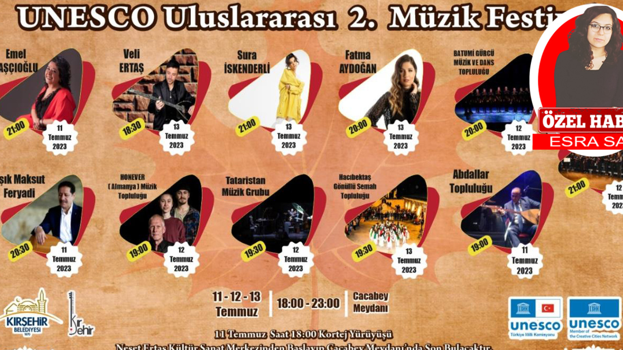 Kırşehir'de 'UNESCO Uluslararası 2. Müzik Festivali’ düzenleniyor