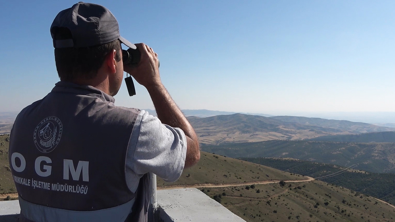 Kırıkkale'de bin 760 rakımlı zirvede yangın nöbeti