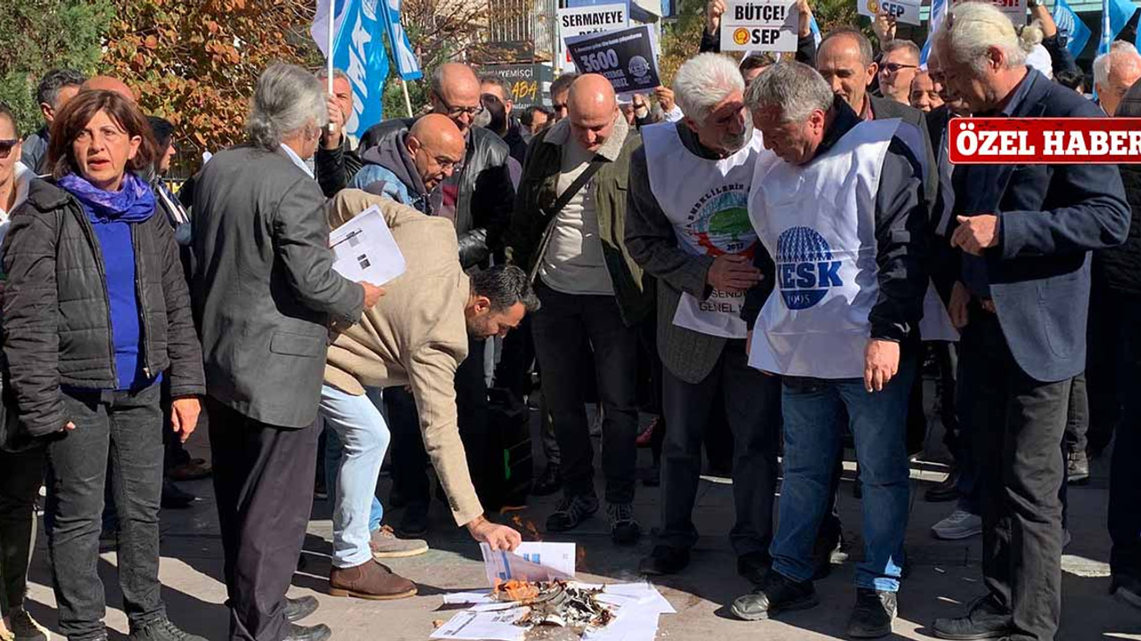 KESK’ten bordro yakma eylemi