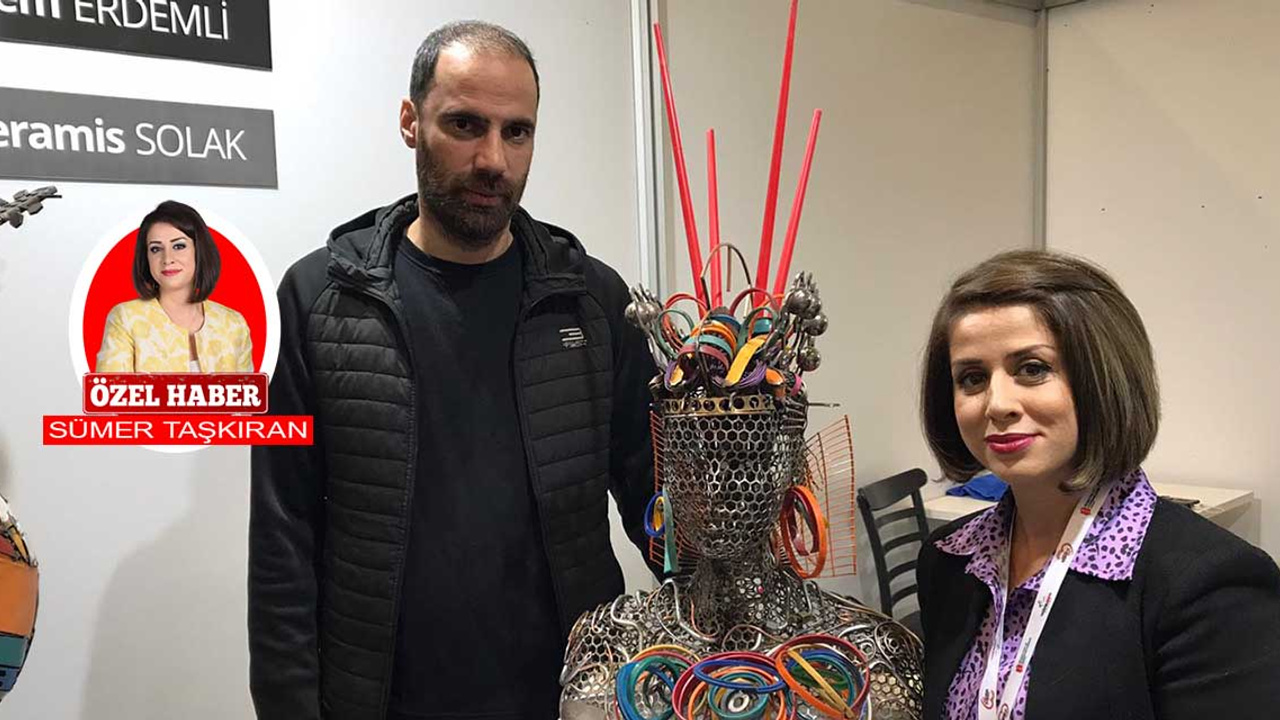 Metal Art heykelleriyle geri dönüşüm mesajı