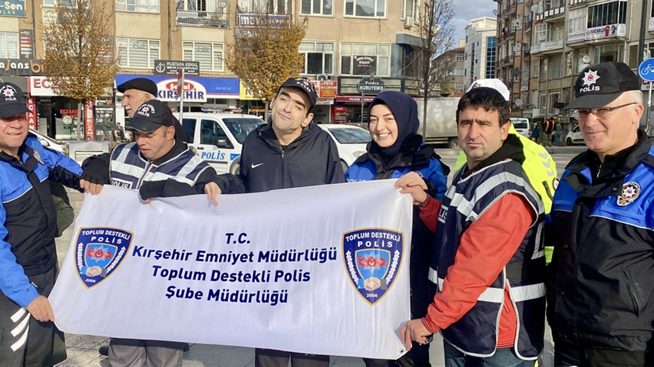 Kırşehir'de engelliler temsili polis oldu