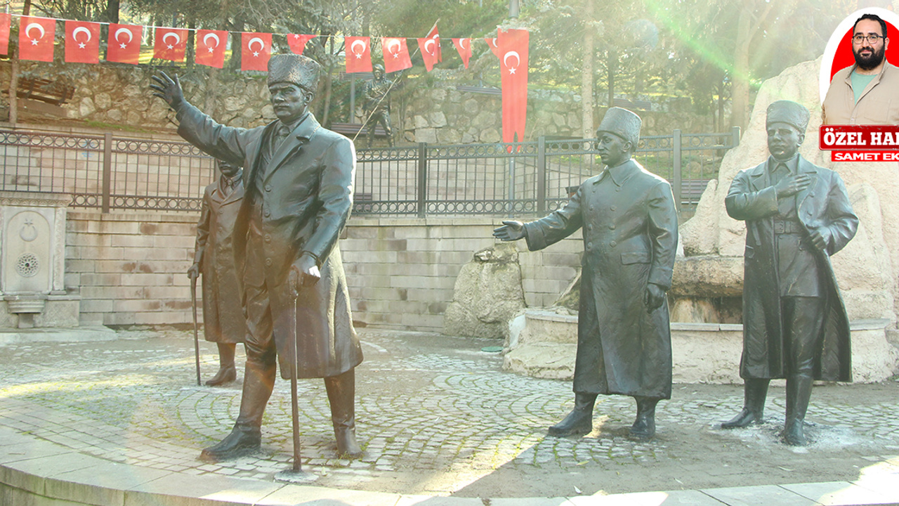 Dikmen Caddesi Keklikpınarı’nda yer alan Atatürk Parkı’ndaki heykellerin renginden vatandaş memnun değil!