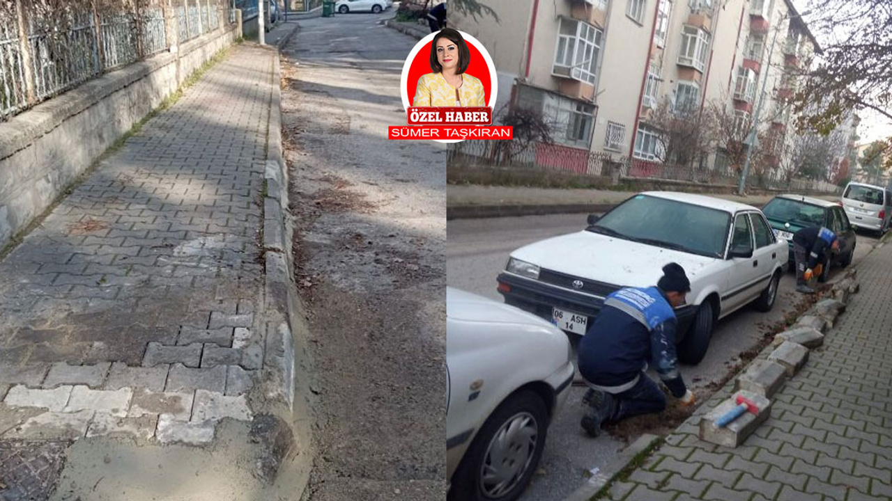 Altındağ Belediyesi, Aydınlıkevler'de yılbaşı öncesi kaldırım çalışması başlattı