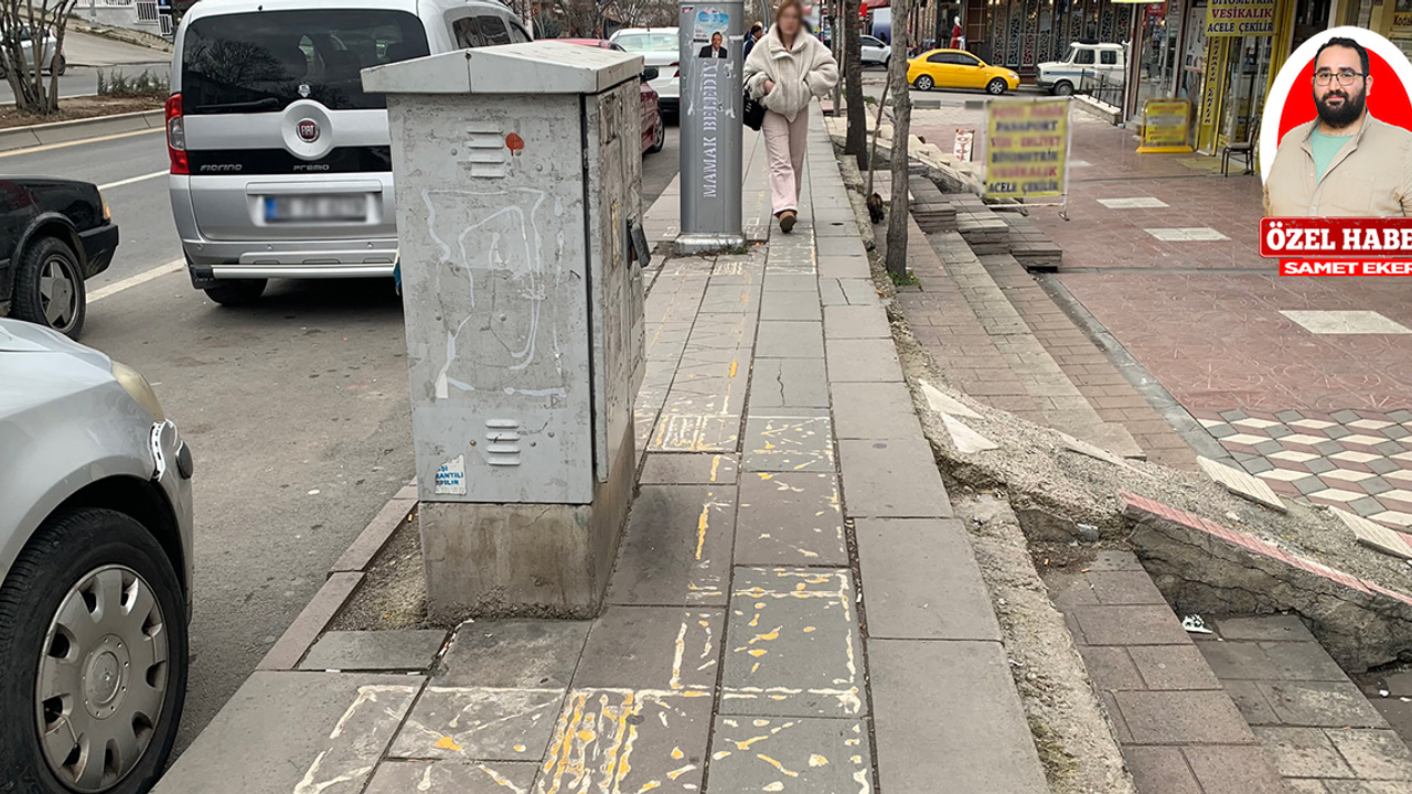 Ankara’nın Mamak ilçesinde yer alan Tıp Fakültesi Caddesi’nde engelli sarı çizgileri sökülmüş, kaldırımlar ise yıkık dökük!