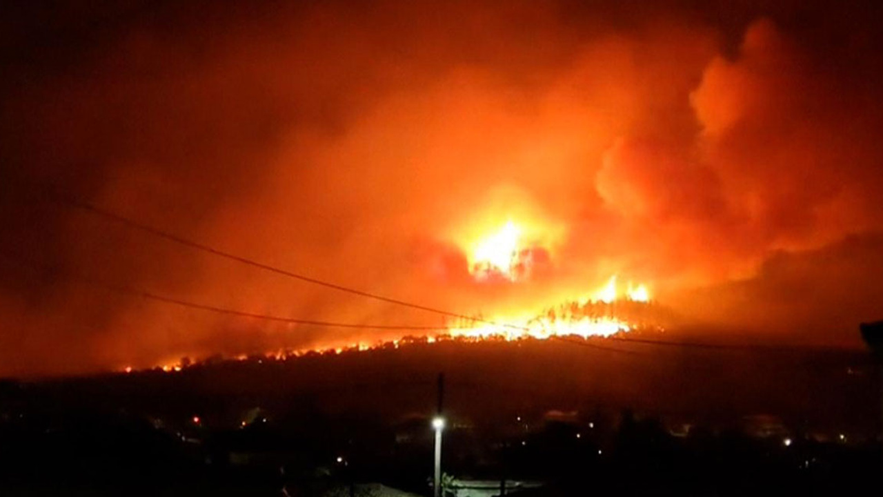 Yunanistan'da orman yangını