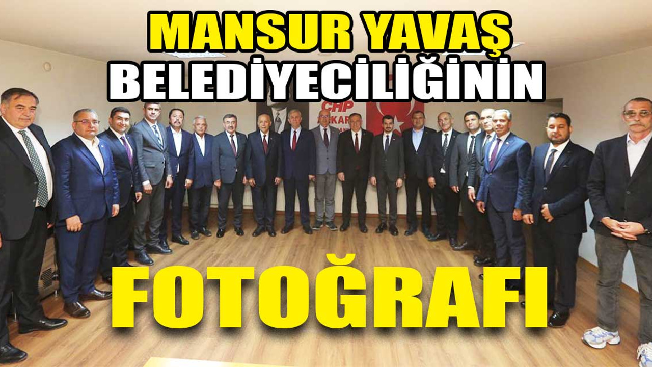 Mansur Yavaş Belediyeciliği'nin fotoğrafı!