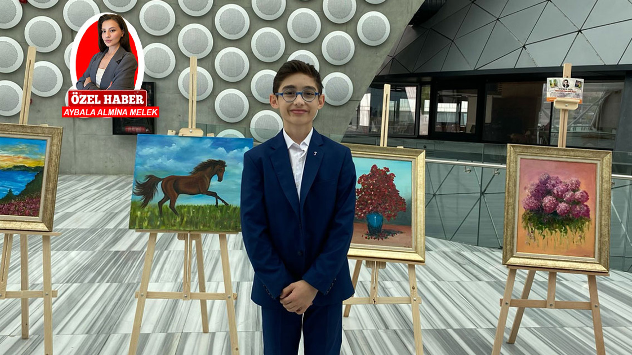 İlhamını şehit babasından aldı, 12 yaşında ilk kişisel sergisini düzenledi
