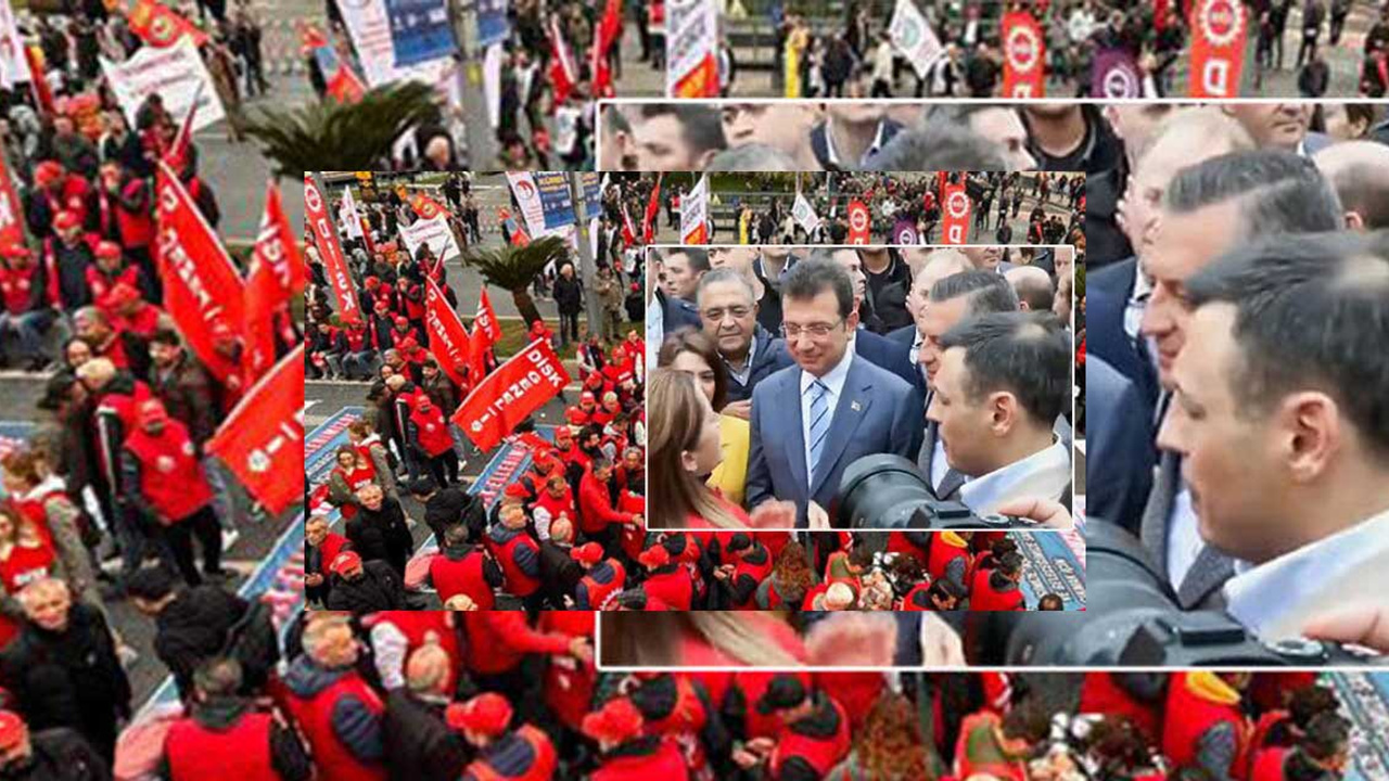 Özel ve İmamoğlu, Saraçhane'de DİSK ile buluştu: ''Hak arama noktası''