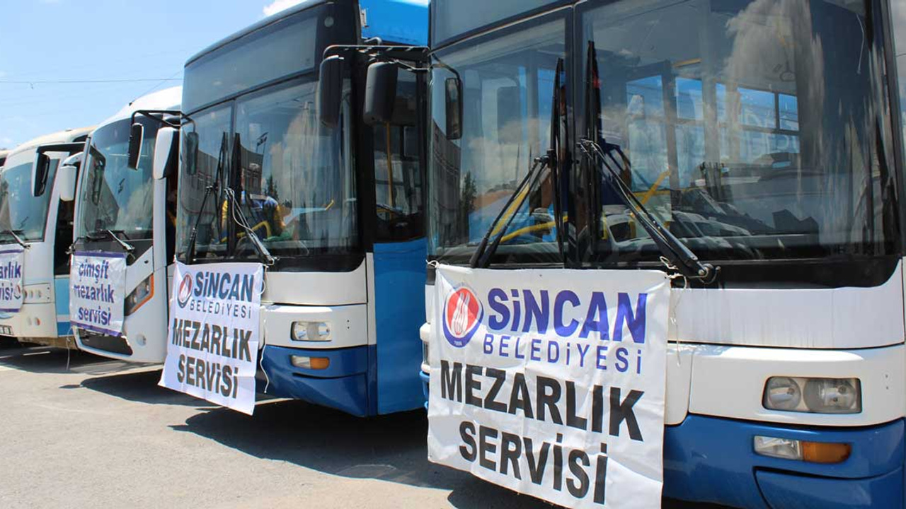 Sincan'da ücretsiz mezarlık servisi hizmeti veriliyor!