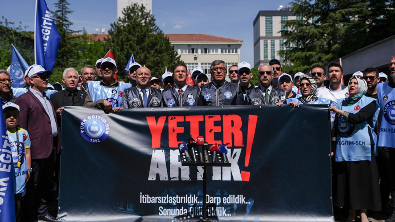 İbrahim Oktugan için Ankara'da öğretmenler iş bıraktı!