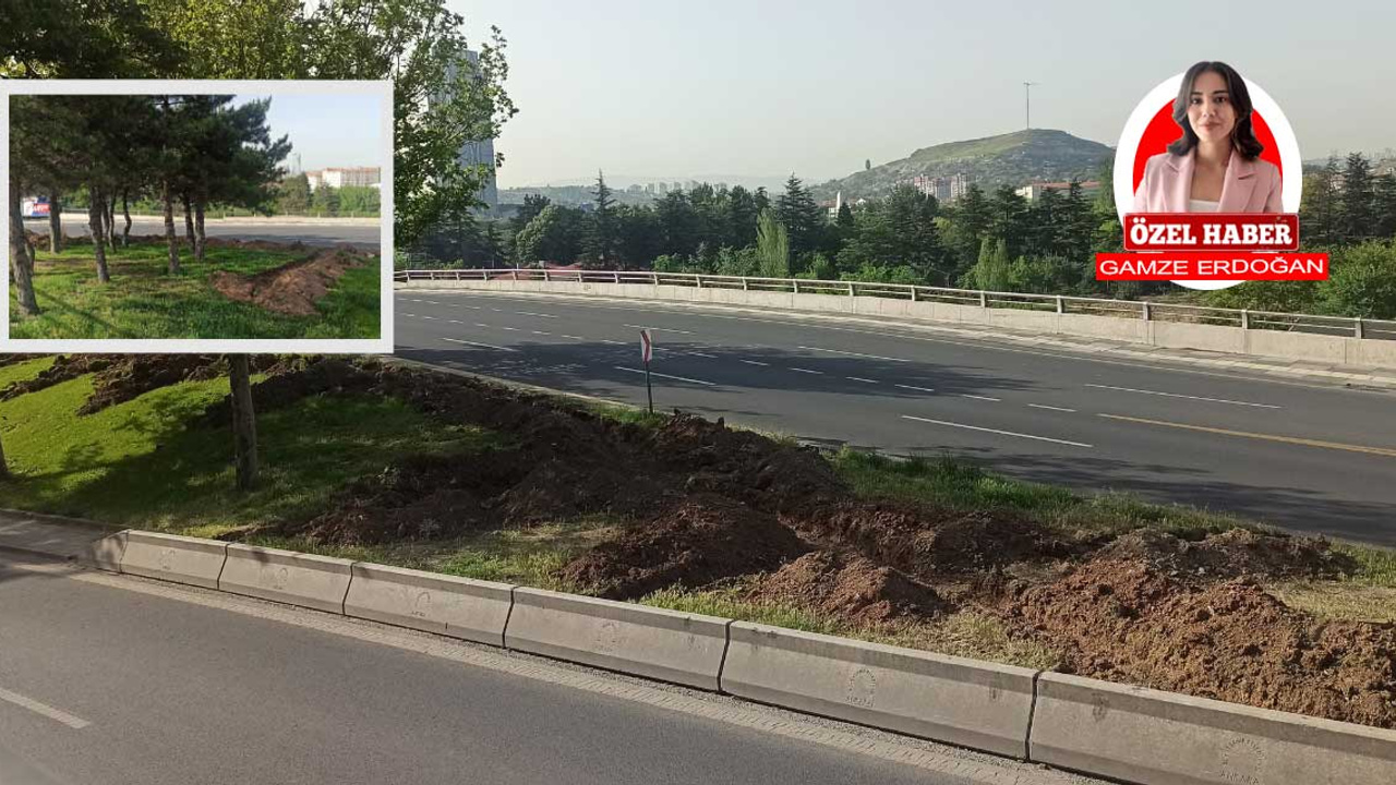 Keçiören Basın Caddesi'nde peyzaj çalışmaları başladı