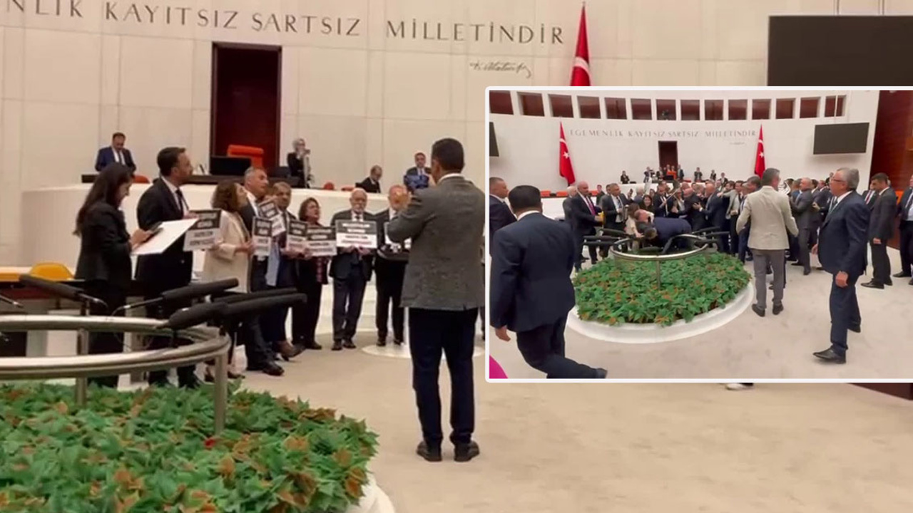 TBMM Genel Kurulunda kavga çıktı: AK Parti ve DEM Parti arasında kayyım kavgası