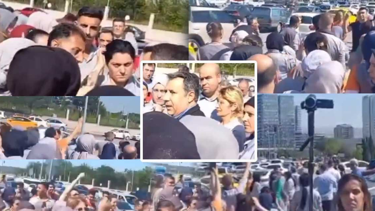 Bilkent Şehir Hastanesinde protesto: İşçilerin sabrı taştı!