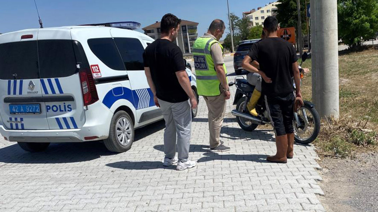 Konya’da motosiklet kazası!