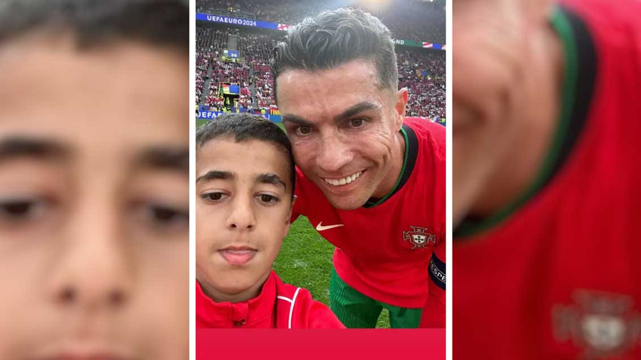 Ronaldo'nun yanına sahaya atlayan çocuk bakın kim çıktı!