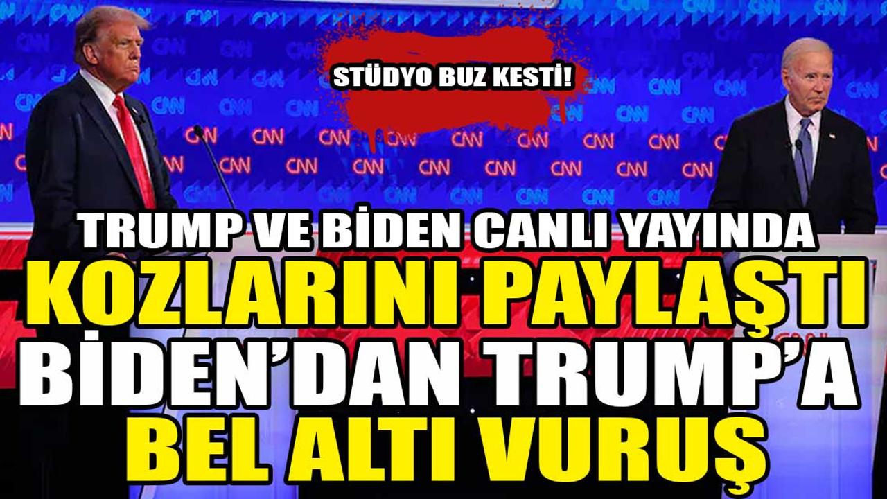 Trump ve Biden canlı yayında kozlarını paylaştı | Biden'dan Trump'a bel altı vuruşu!