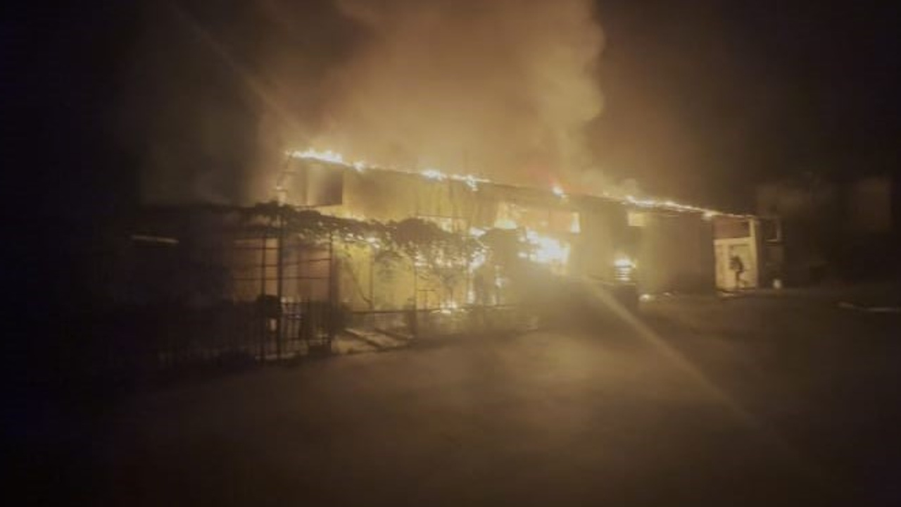 Amasya'da korkutan yangın