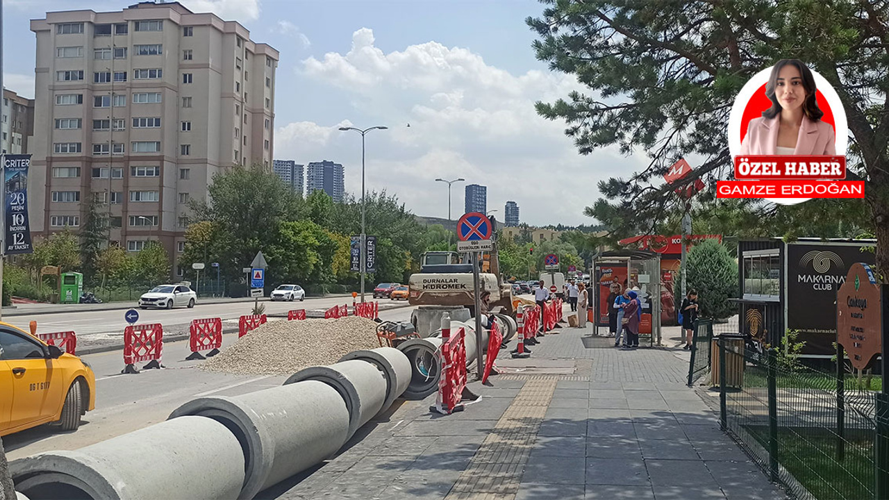 Ankara Koru semtindeki altyapı çalışması ulaşımı vurdu