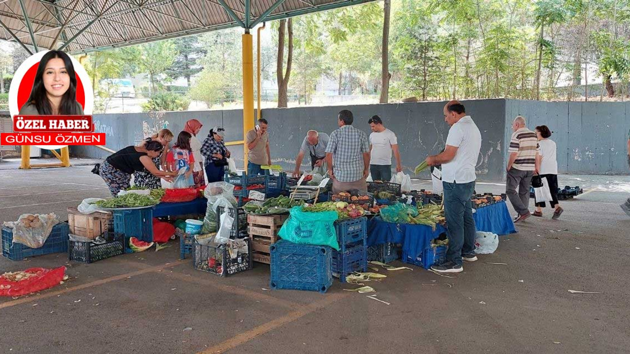Ankara'da Eryaman'da üretici ve tüketiciyi buluşturan pazar kuruldu