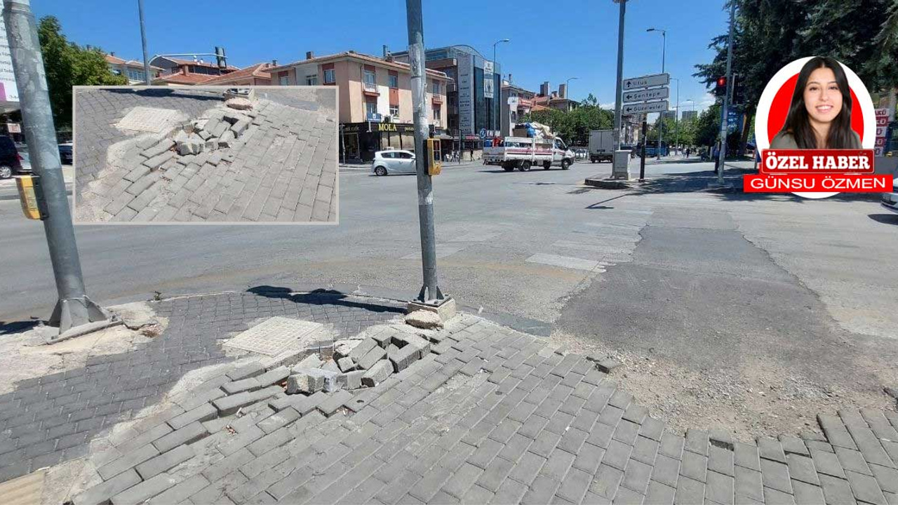 Ankara İvedik Caddesi'ndeki kırık kaldırımlar vatandaşların hayatını tehlikeye sokuyor