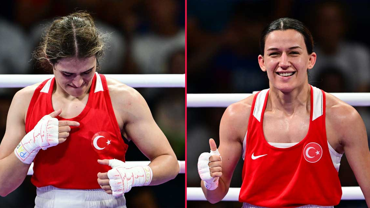 Paris 2024'te Esra Yıldız Kahraman'dan bronz madalya geldi: Hatice Akbaş, H. Kübra İlgin ve Hakan Reçber madalya için sahnede