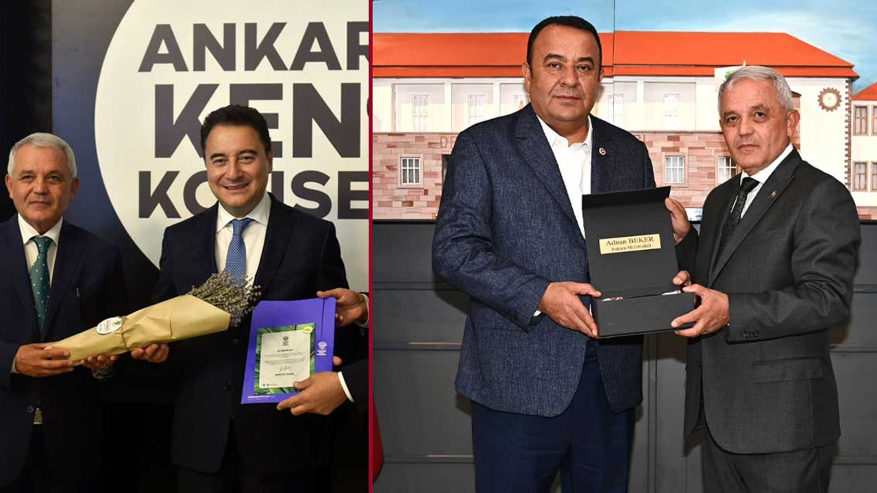 Mamak Belediye Başkanı Veli Gündüz Şahin, DEVA Partisi lideri Ali Babacan ve Bağımsız Ankara Milletvekili Adnan Beker'le buluştu