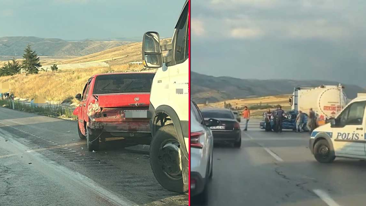 Ankara Elmadağ'da zincirleme trafik kazası: Yağmur, beraberinde kazaları getirdi