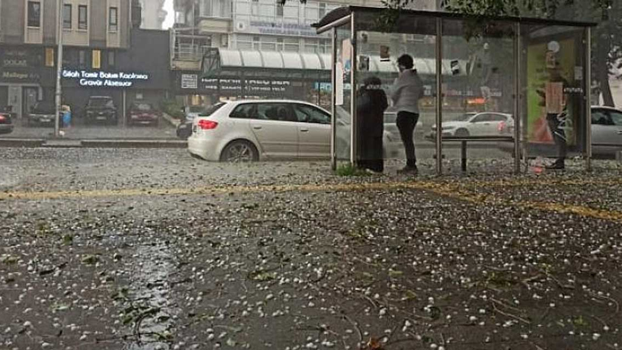 Ankara'da dolu yağışı: Kahramankazan'da kısa süreli dolu etkili oldu