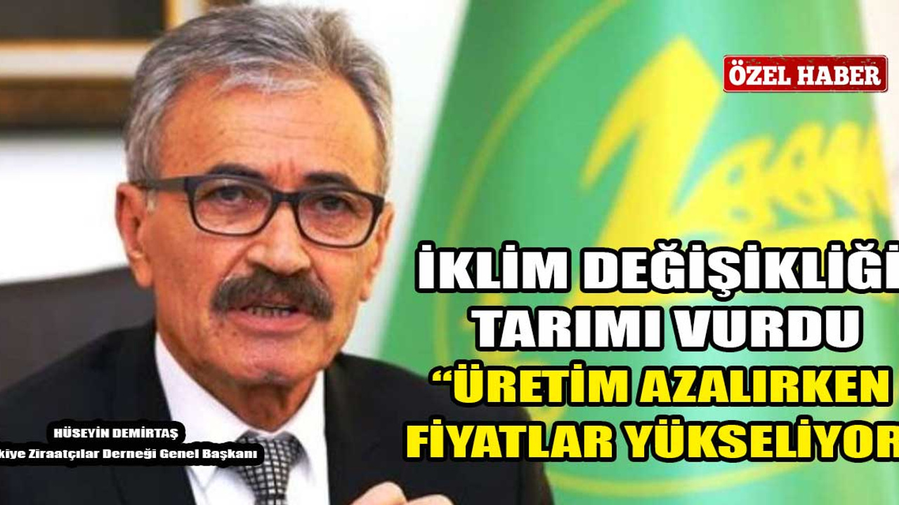 TZD Genel Başkanı Demirtaş uyardı: İklim değişikliği tarımı vurdu, üretim azalırken gıda fiyatları yükseliyor!