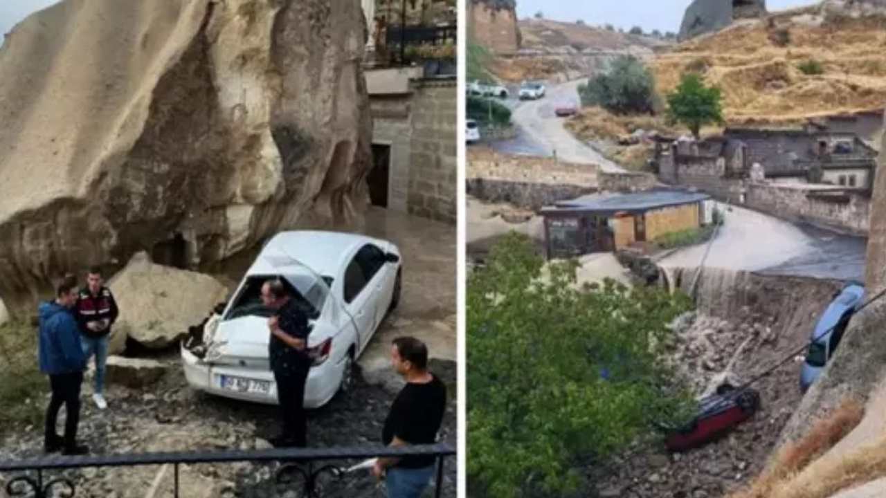 Nevşehir'de sel felaketi:Turistik Kapadokya bölgesi sele teslim oldu