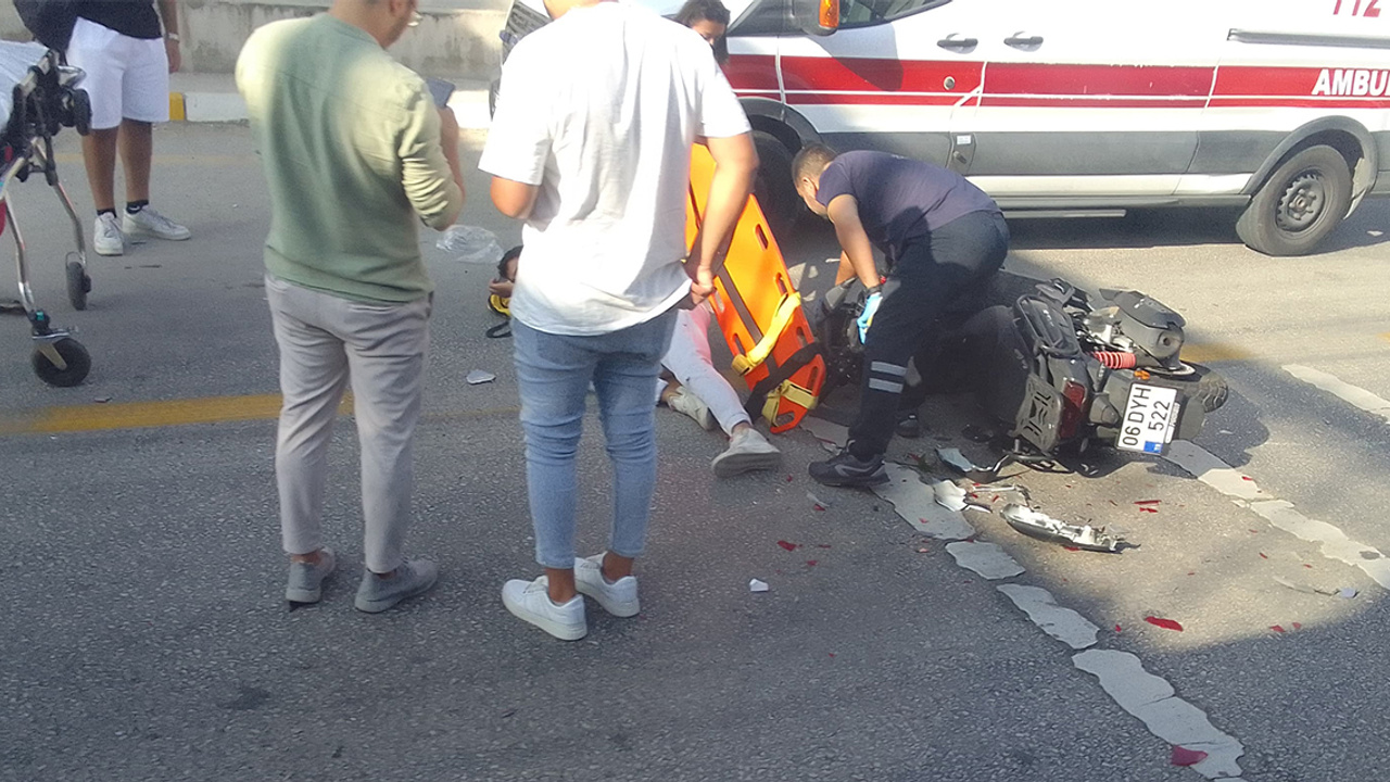 Ankara'da motosiklet kazası: Genç sürücü yaralandı