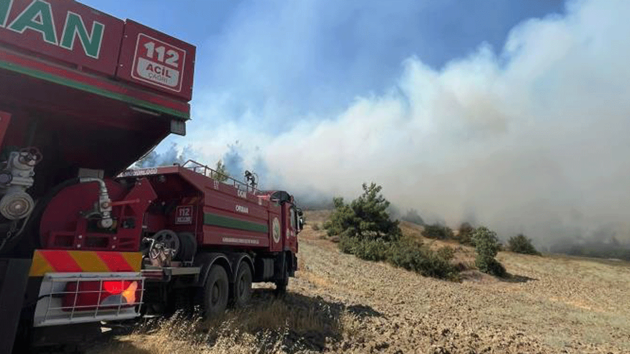 Kahramanmaraş'ta ormanlık alanda çıkan yangına müdahale ediliyor