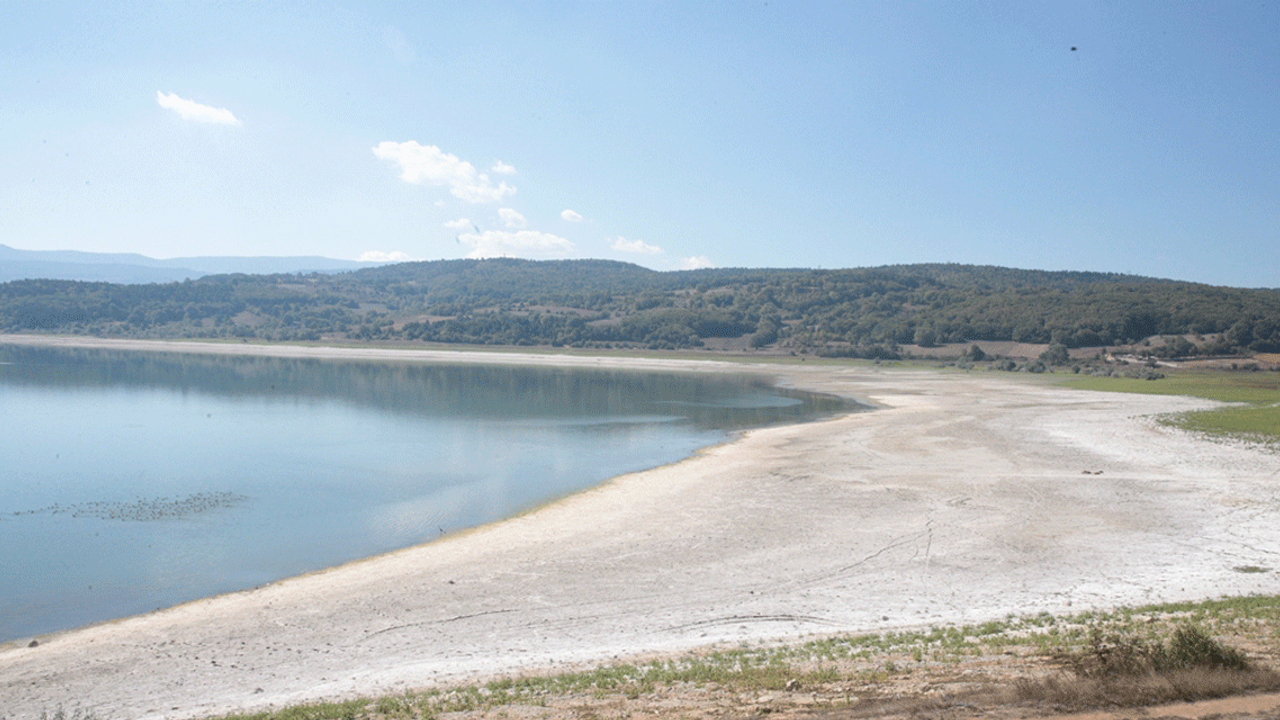 Bolu'daki Gölköy baraj gölünde su seviyesi ciddi oranda azaldı