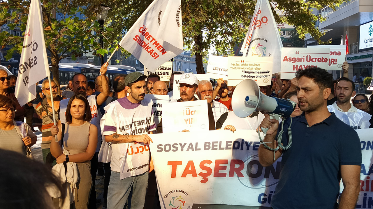 Çankaya Evleri'ndeki öğretmenler taşeron sistemine karşı eylem yaptı