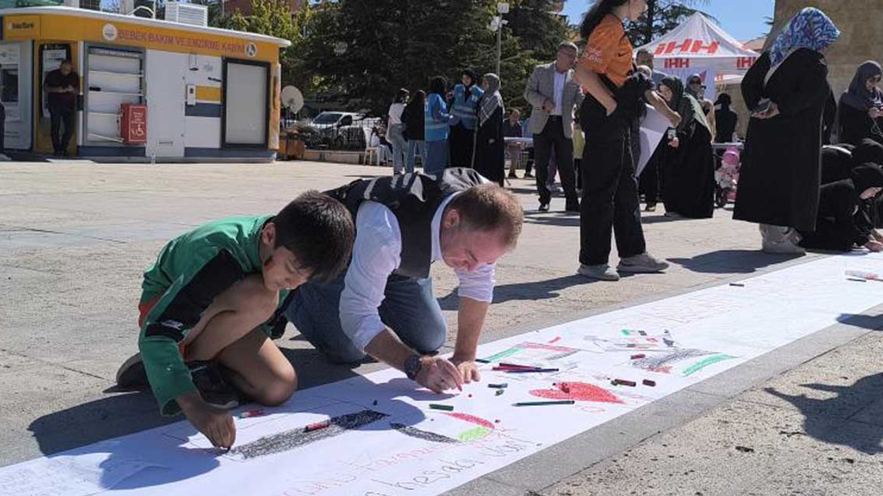 Kırşehirli çocuklar, Gazzeli çocukların dramını resmettiler