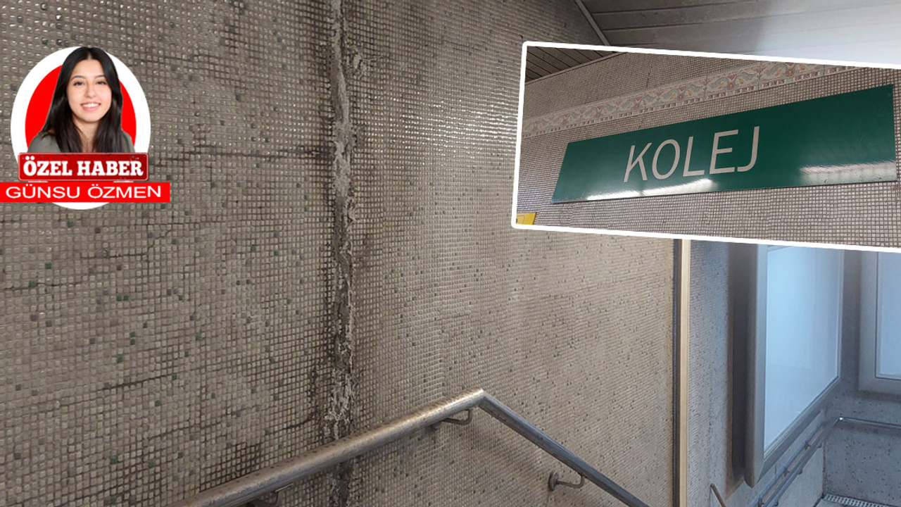 Kolej Metro İstasyonu’ndaki su sızıntısı yolcuları bezdirdi