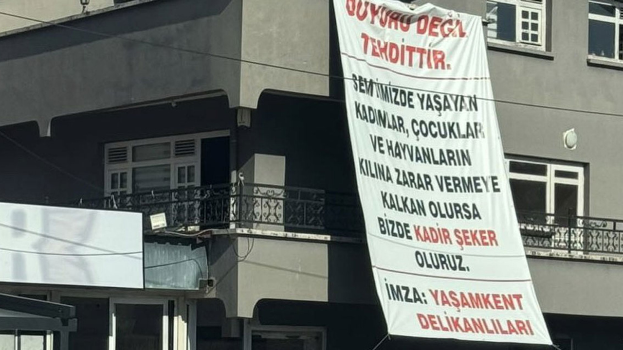 Yaşamkent'te dikkat çeken pankart: "Duyuru değil tehdittir"