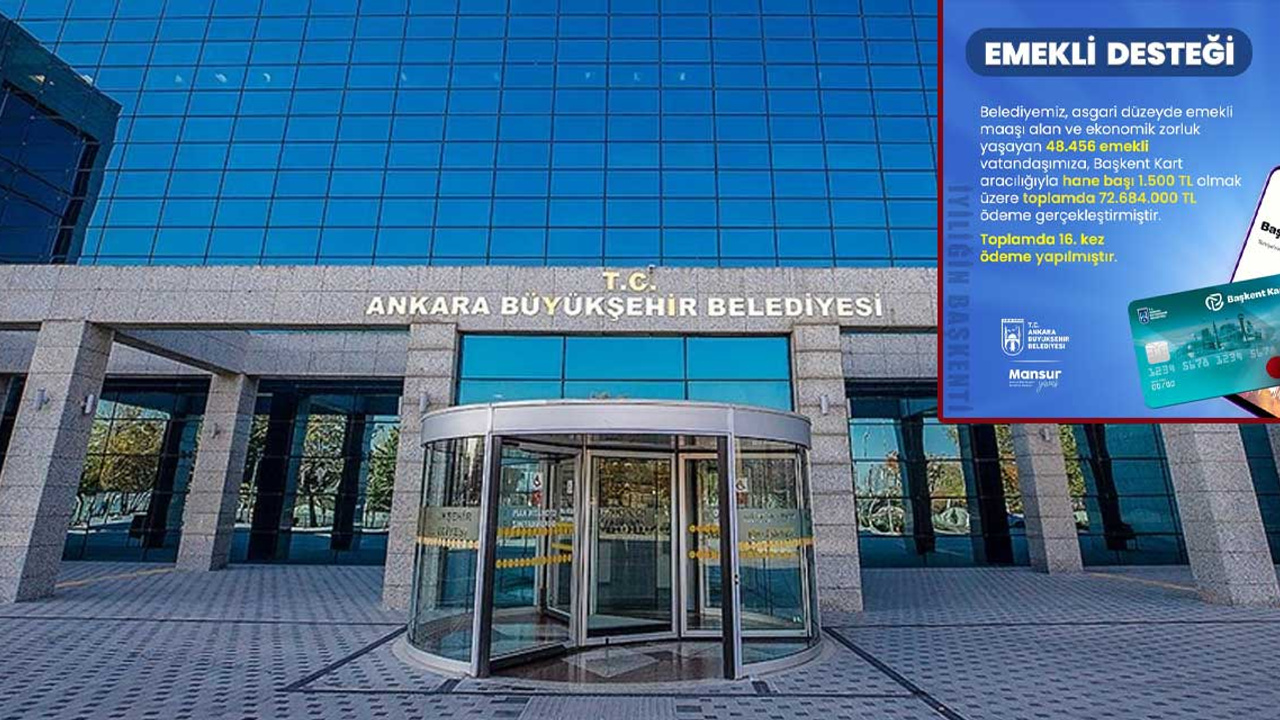 Ankara Büyükşehir Belediye Başkanı Mansur Yavaş'tan 'emekli desteği' açıklaması: 48 binden fazla emekliye 72 milyon TL