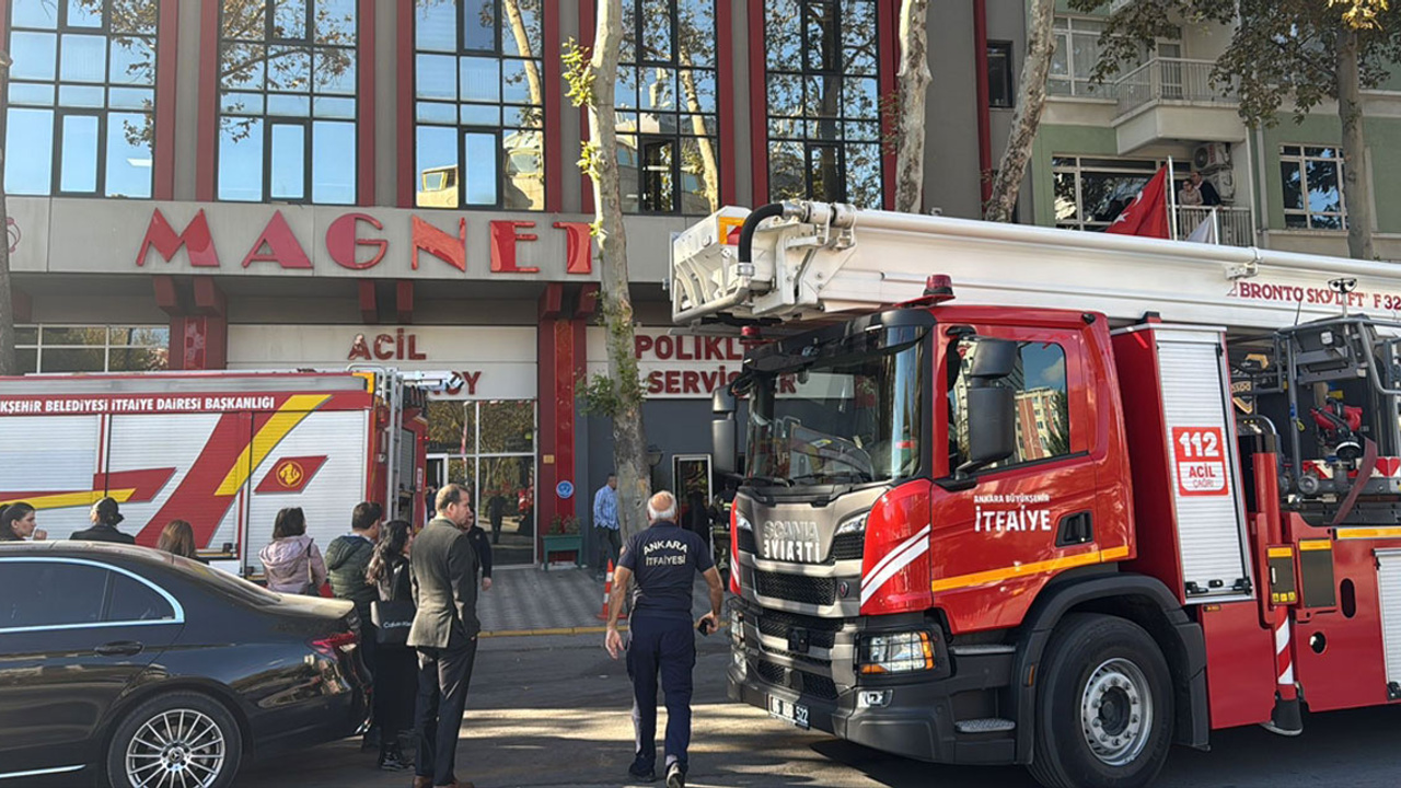 Ankara'da özel hastanede korkutan yangın