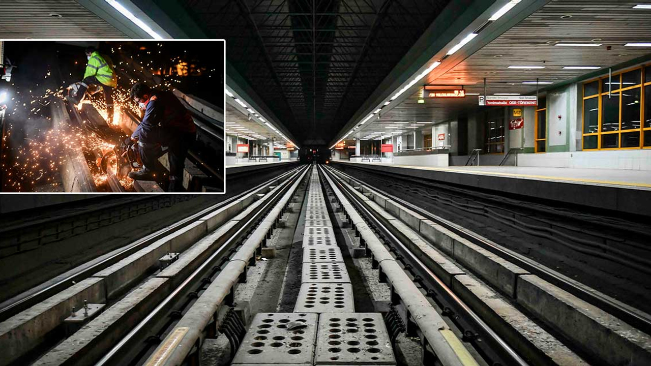 Ankara Metrosu'nda raylar yenileniyor: İvedik - Akköprü arasında hız düşürüldü