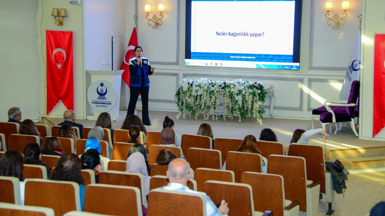 Kahramankazan'da bağımlılıkla mücadele semineri