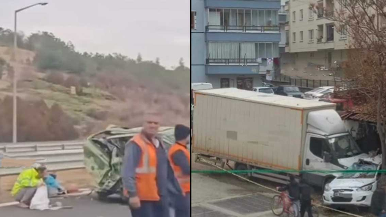 Ankara’da peş peşe trafik kazaları: Mamak'ta freni patlayan kamyon dehşet saçtı, Eryaman'da araç ikiye bölündü