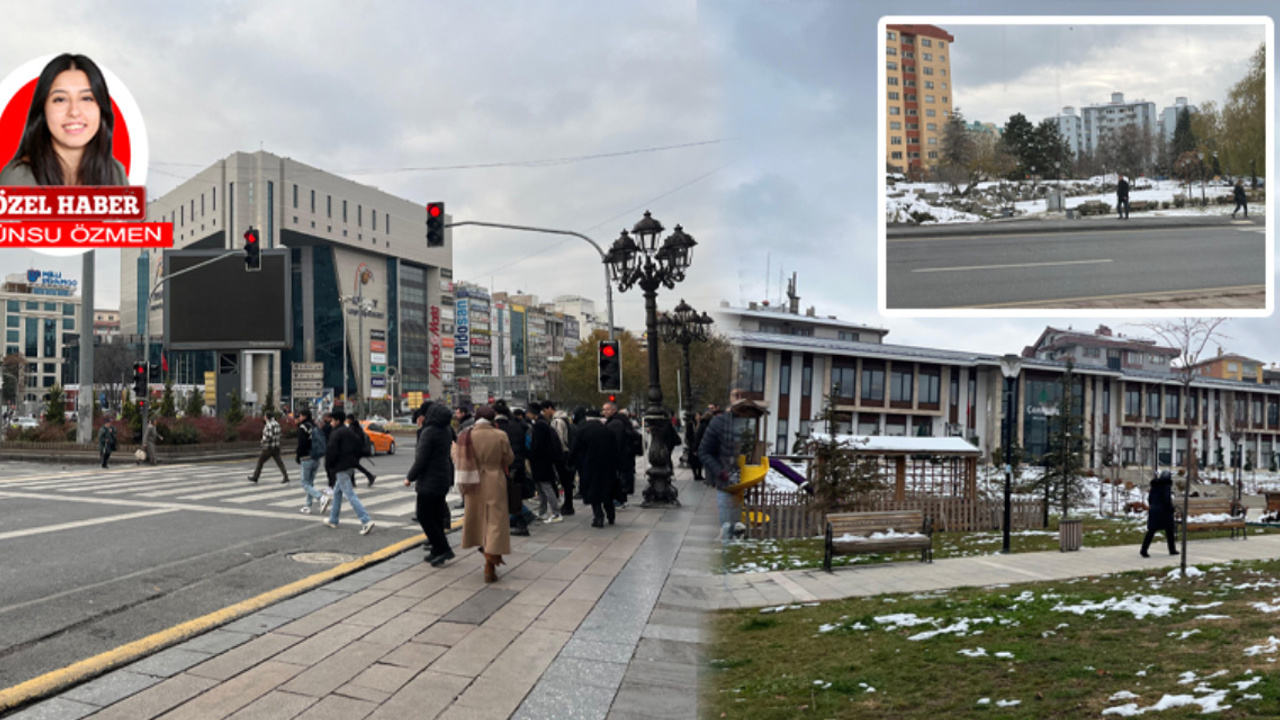 Ankara Çankaya'da kar manzaraları yükseklerde kaldı!