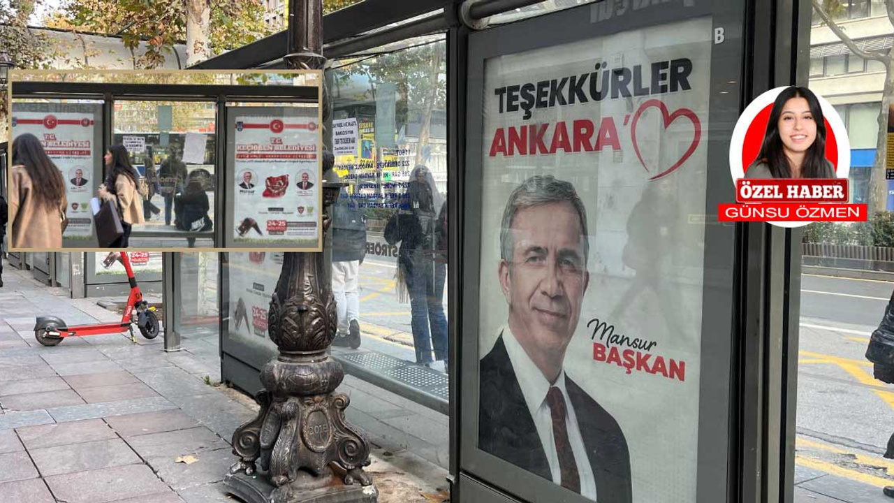 Ankara'da billboardlara ilgi azaldı | Kızılay’daki otobüs duraklarında eski afişler dikkat çekiyor