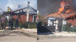 Elmadağ'da ev yangını: Gözyaşları içinde izledi