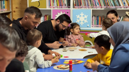 Sincan Belediyesi Bebek Kütüphanesi'nde baba-çocuk etkinliği