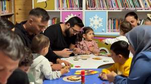 Sincan Belediyesi Bebek Kütüphanesi'nde baba-çocuk etkinliği