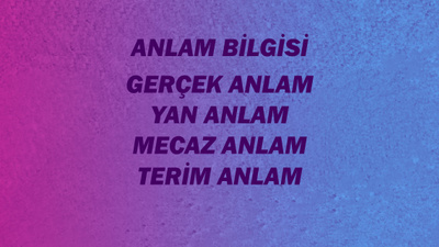 Dil bilgisinde gerçek anlam nedir?
