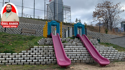 Çankaya Belediyesi Eczacılar Anıt Parkı’ndaki çocuk oyun alanı tehlikeye davetiye çıkarıyor